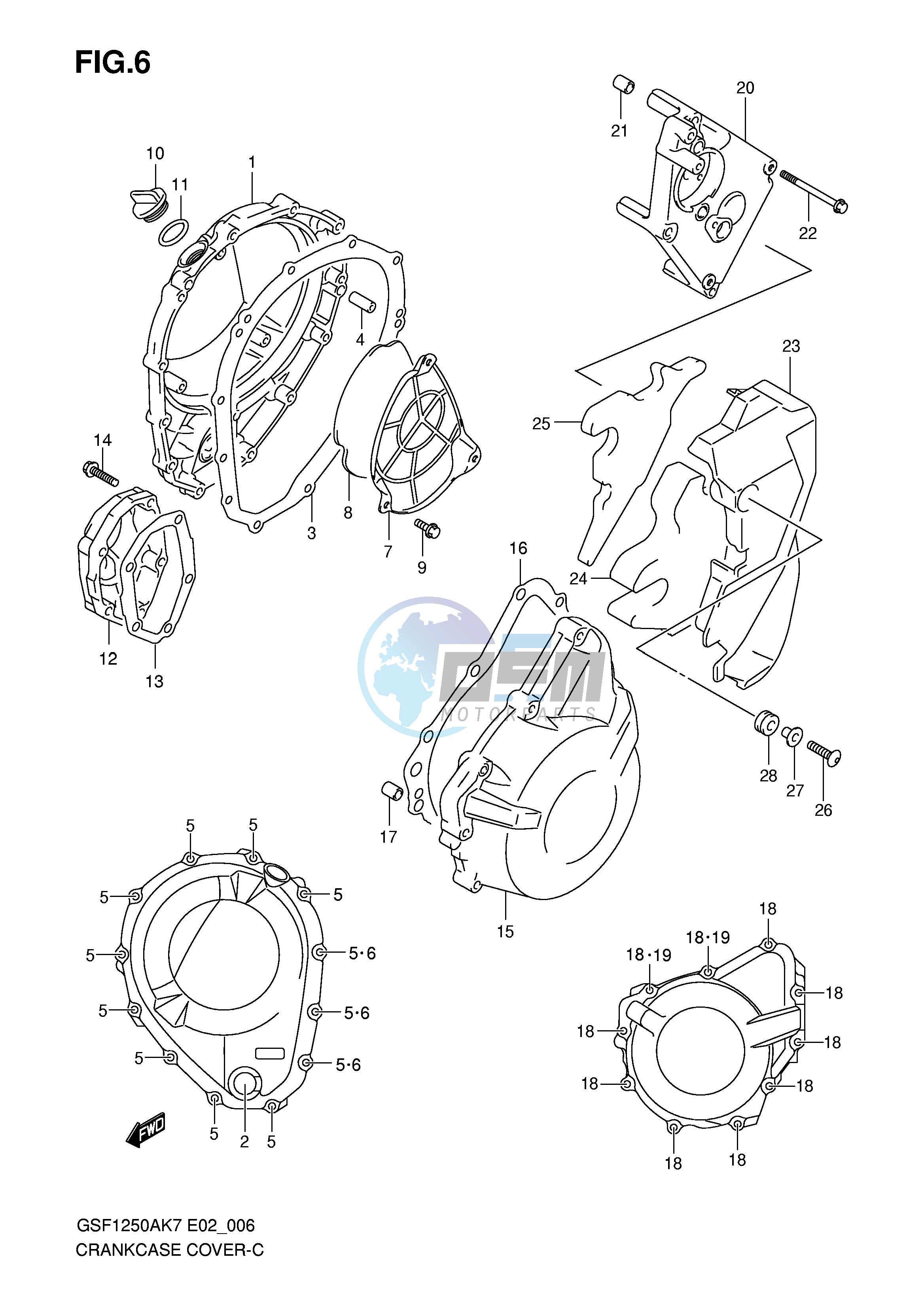 CRANKCASE COVER (MODEL K7 K8 K9)