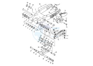 WR 400-426 F 400 drawing REAR ARM MY02