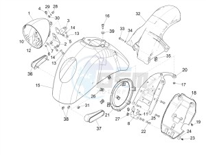 GTV 300 HPE SEI GIORNI IE E4 ABS (APAC) drawing Wheel housing - Mudguard