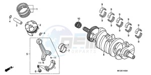 CBR600RA9 UK - (E / ABS) drawing CRANKSHAFT/PISTON