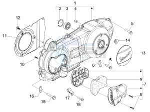 GTS 250 ie China drawing Crankcase cover and cooling