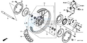 XL700VAB TRANSALP E drawing FRONT WHEEL