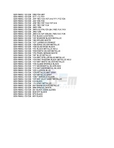 GSX-R600 (E3) drawing * COLOR CHART *