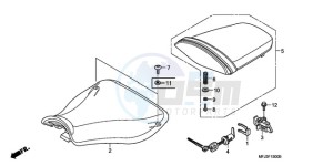 CBR600RRA BR - (BR) drawing SEAT