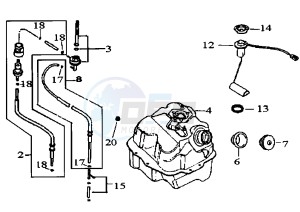 ATTILA - 125 cc drawing FUEL TANK