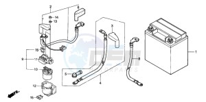 XL1000VA VARADERO drawing BATTERY