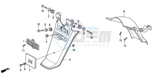 PK50M drawing REAR FENDER