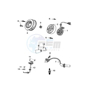 KISBEE AX drawing IGNITION PART