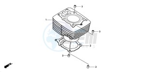 TRX350TM FOURTRAX 350 drawing CYLINDER