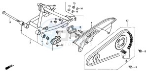 XR50R drawing SWINGARM