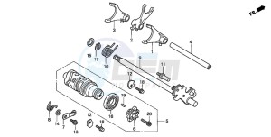 CB500 drawing GEARSHIFT DRUM