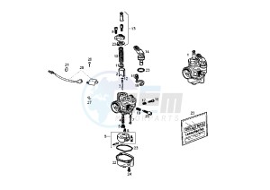 SENDA R X-RACE - 50 cc drawing CARBURETOR