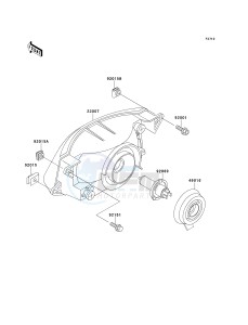 ZX 1100 D [NINJA ZX-11] (D7-D9) [NINJA ZX-11] drawing HEADLIGHT-- S- -