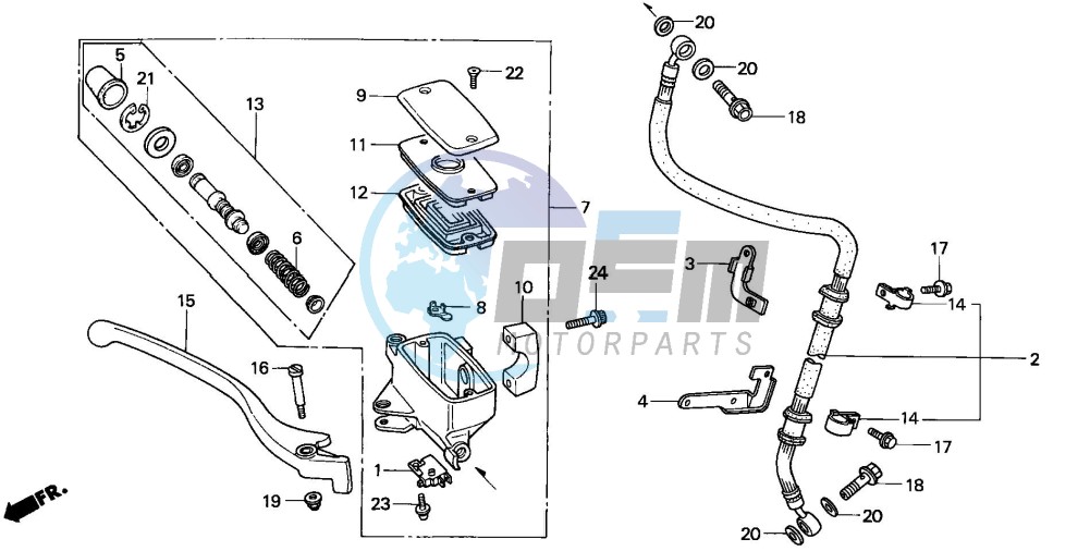 FR. BRAKE MASTER CYLINDER