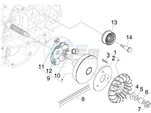 Beverly 125 Tourer e3 drawing Driving pulley