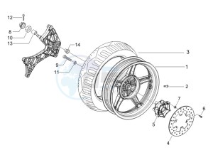 Runner 125 VX 4t e3 (UK) UK drawing Rear Wheel