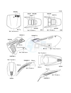 KX 65 A [KX65 MONSTER ENERGY] (A6F - A9FA) A9FA drawing LABELS-- EBONY- --- A9FA- -