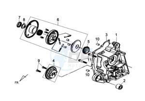 JET 4 50cc drawing CRANKCASE RIGHT