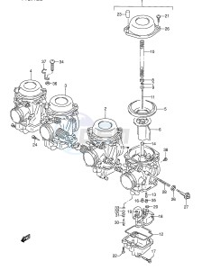 GSX600F (E2) Katana drawing CARBURETOR (MODEL T)