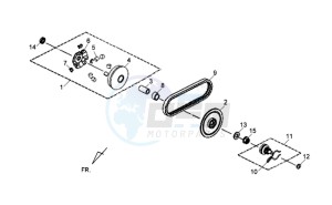 ORBIT II 50 TS drawing CLUTCH / V BELT