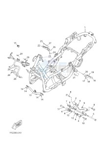 YP125RA (ABS) X-MAX 250 X-MAX 250 (1YS6 1YS6 1YS6) drawing FRAME