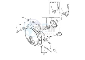 XVZ TF ROYAL STAR VENTURE 1300 drawing HEADLIGHT