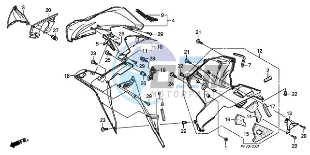 LOWER COWL (R.) (CBR600RR9,A/RA9,A)