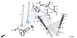 TRX500FA7G TRX500 Europe Direct - (ED) drawing CAMSHAFT/ VALVE