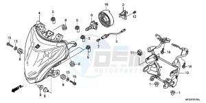 CB600FC drawing HEADLIGHT (2)