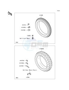 VN 900 C [VULCAN 900 CUSTOM] (7F-9FA) C8F drawing TIRES