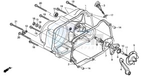 C90 drawing RIGHT CRANKCASE COVER