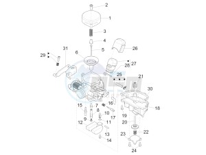 Liberty 50 4T PTT NEXIVE drawing Carburetor's components