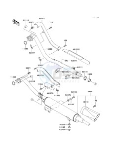 VN 800 G [VULCAN 800 DRIFTER] (E1-E5) [VULCAN 800 DRIFTER] drawing MUFFLER-- S- -