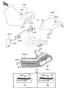 ZX 600 A [NINJA 600] (A1-A2) [NINJA 600] drawing SEAT_SEAT COVER -- ZX600-A2- -