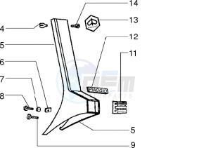 PX 125 E drawing Steering cover