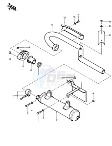 KLT 200 A [KLT200] (A1-A3) [KLT200] drawing MUFFLER -- 81-82 KLT200-A1_A2_A3- -