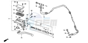 CB1000F drawing CLUTCH MASTER CYLINDER