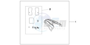 CB600F9 Europe Direct - (ED) drawing REAR SEAT COWL PEARL COOL WHITE