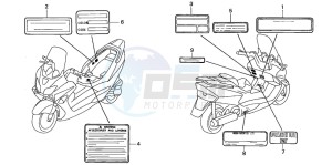 NSS250A JAZZ drawing CAUTION LABEL