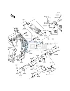 VERSYS 1000 KLZ1000BFF FR GB XX (EU ME A(FRICA) drawing Suspension/Shock Absorber