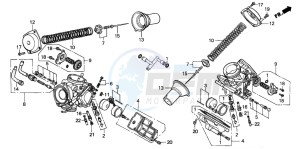 VT1100C SHADOW drawing CARBURETOR (COMPONENT PARTS)