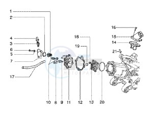 Runner 180 FXR 2t drawing Cylinder head - Induction pipe