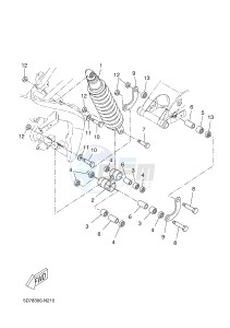 YZF-R125 YZF-R125A R125 (BR62 BR62 BR62 BR62) drawing REAR SUSPENSION