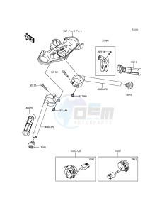 NINJA H2R ZX1000PGF EU drawing Handlebar