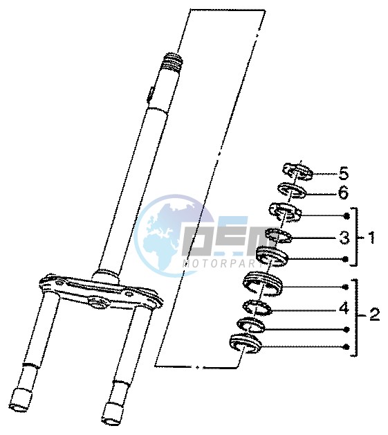 Steering bearing ball tracks