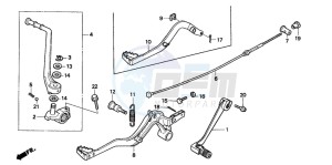 CR80R drawing PEDAL/KICK STARTER ARM