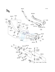 VN 2000 J [VULCAN 2000 CLASSIC LT] (8F-9F) J8F drawing MUFFLER-- S- -