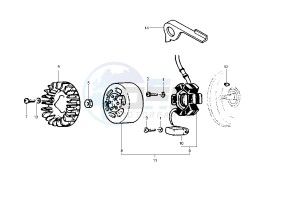 Zip 50 drawing Flywheel magneto