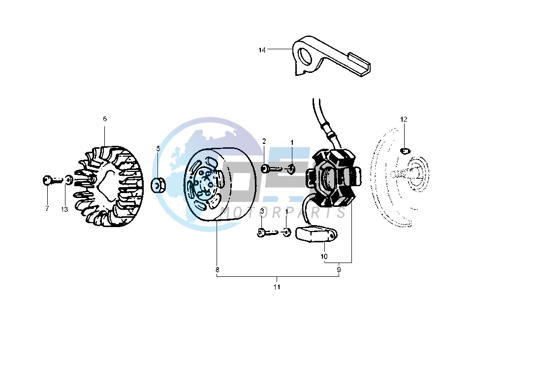 Flywheel magneto