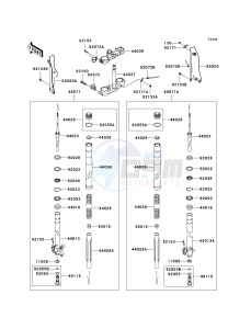 KLX 250 W [KLX250SF] (W9F) W9F drawing FRONT FORK